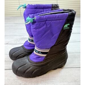 Sorel Flurry Snow Boots Kids Youth Unisex US 6 UK 5 EU 38 Purple Blue Insulated